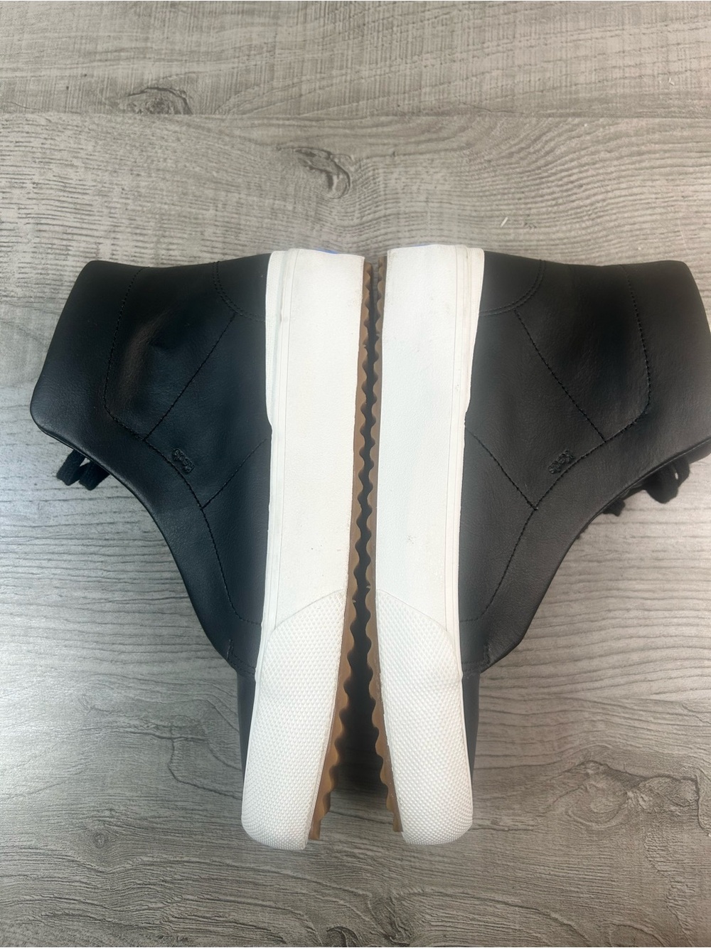 Keds Black Leather High Top Sneakers 🖤 Side Zip Casual Shoes Women’s Size 9.5 - Picture 9 of 11